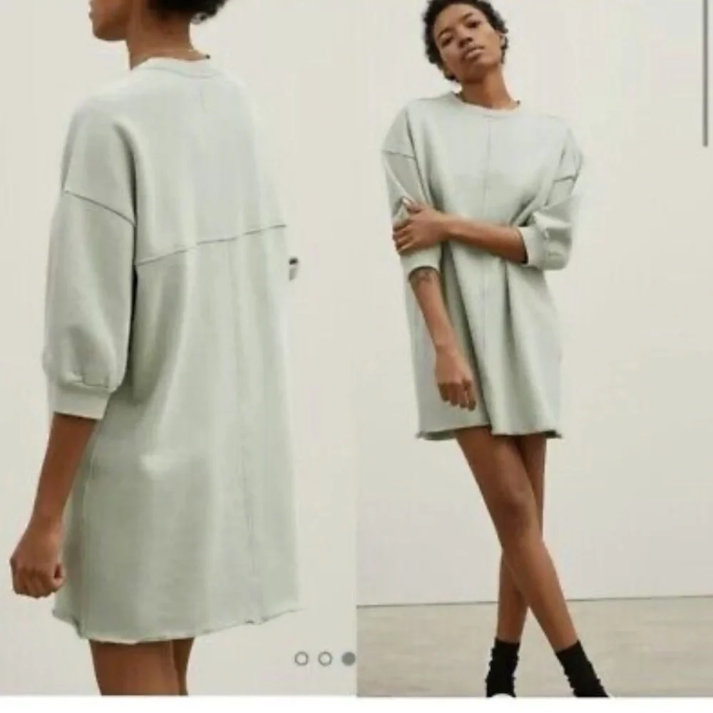 Everlane Mint Green Oversized Sweatshirt Dress - Picture 1 of 6